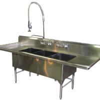 MANUAL 3-BAY SINK