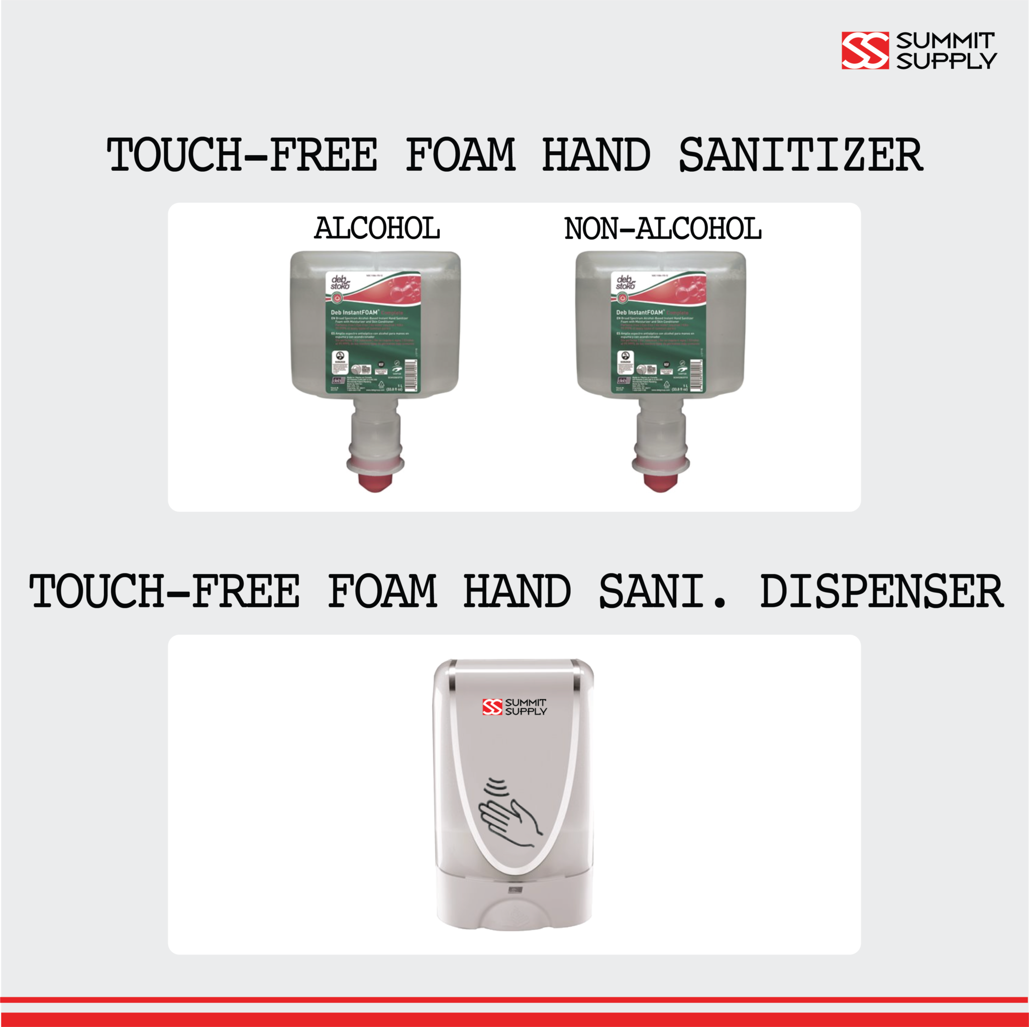 TOUCHFREE FOAMING HAND SANITIZER OPTIONS Summit Supply